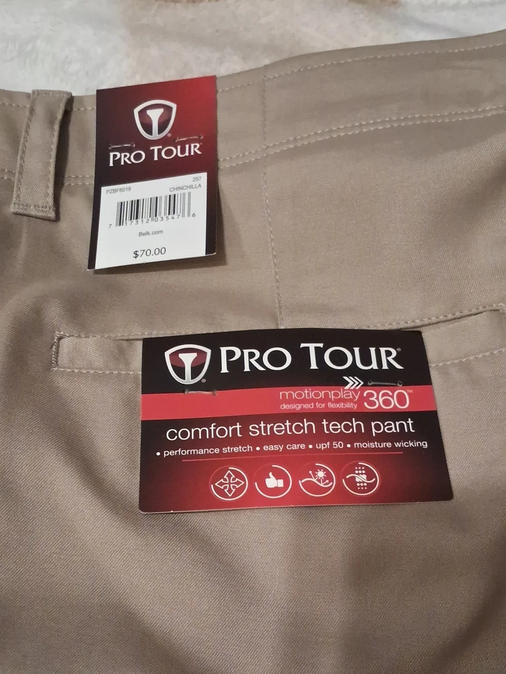 Men’s Comfort Stretch Tech Chinos - Chinchilla (Khaki)